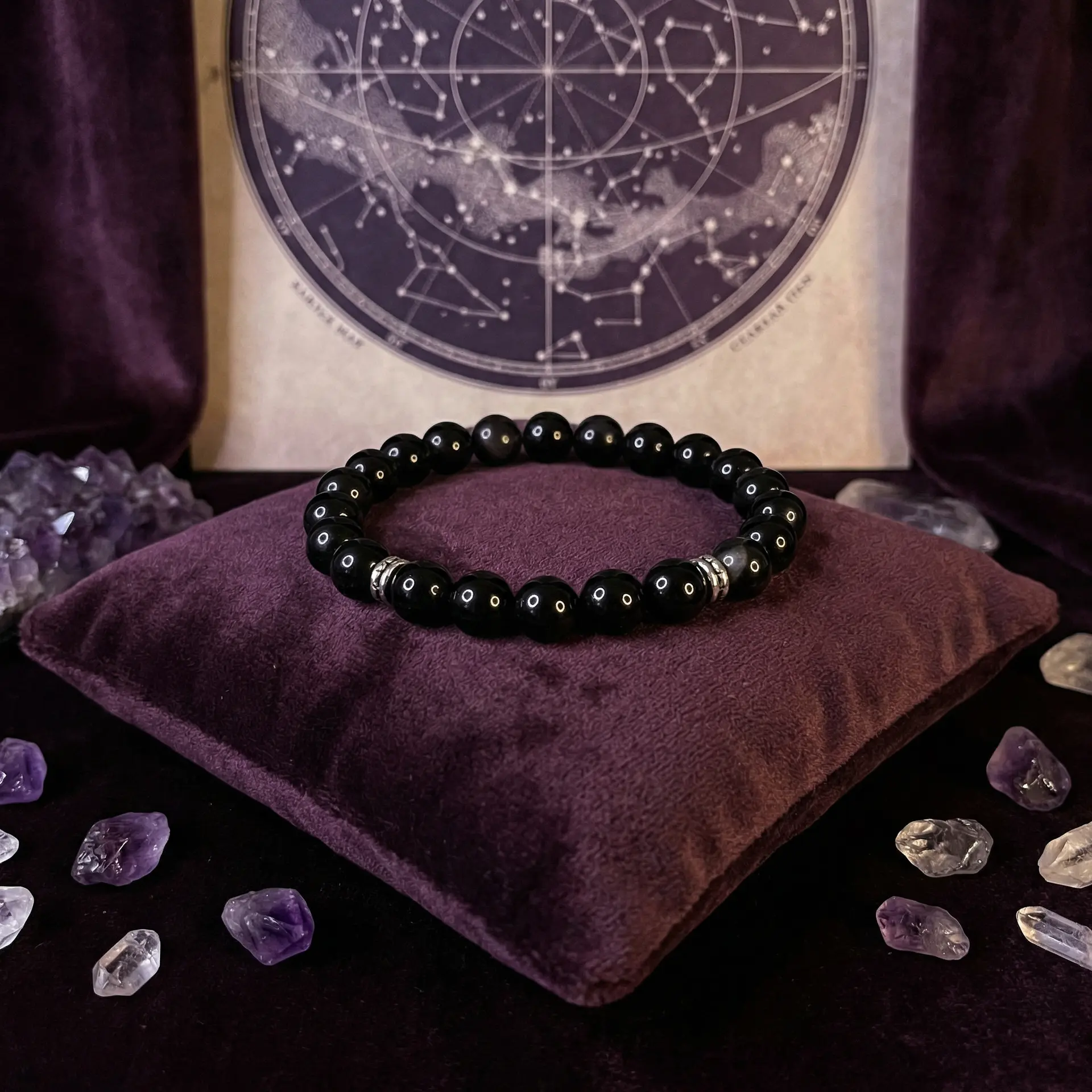 黑曜石手链 - 腿再分大点就可以吃到扇贝了视频 | 能量饰品